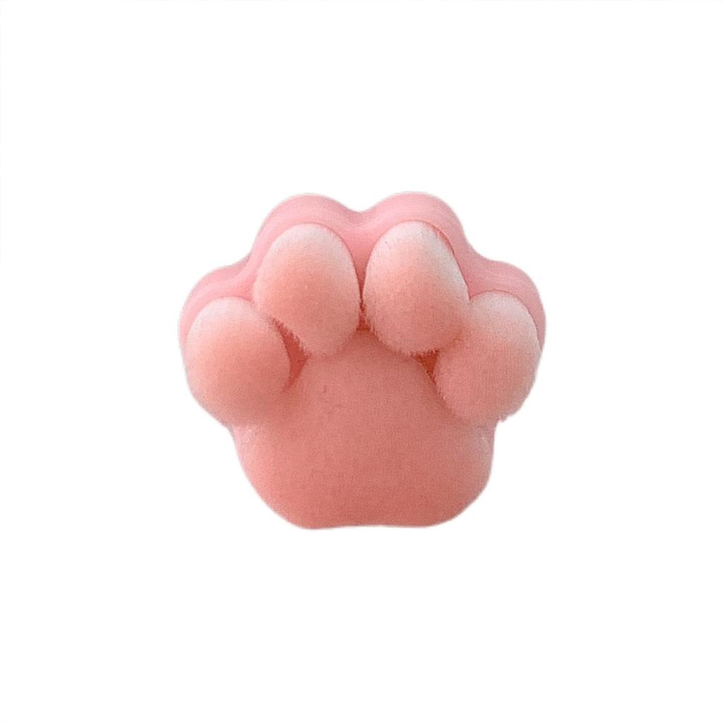 Cat Paw Pre-treatment Manicure Brush with Rear Edge Ring & Fine Soft Bristles for Dust Cleaning