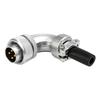 Weipu WS202 Aviation Plug Threaded Connector, 3-12 Pin, TS Elbow