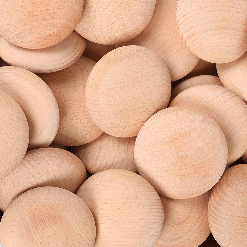 Round Solid Wood Painting Board with Customizable Styles