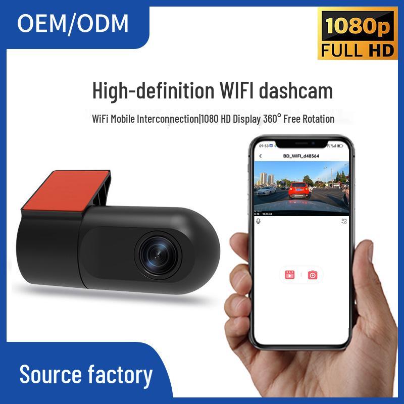 WiFi HD Dash Cam with Mobile App Connection, USB Car Recorder, and Wire-Free Installation