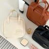 Borsa Porta Trucchi Pu da Viaggio Donna Pelle Borsa Cosmetica Portatile per Pernottamento Weekend Rossetto Profumo Beauty Pouch