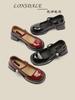 2025 spring and autumn new French retro Mary Jane single shoes round head high thick heel small leather shoes women's trend