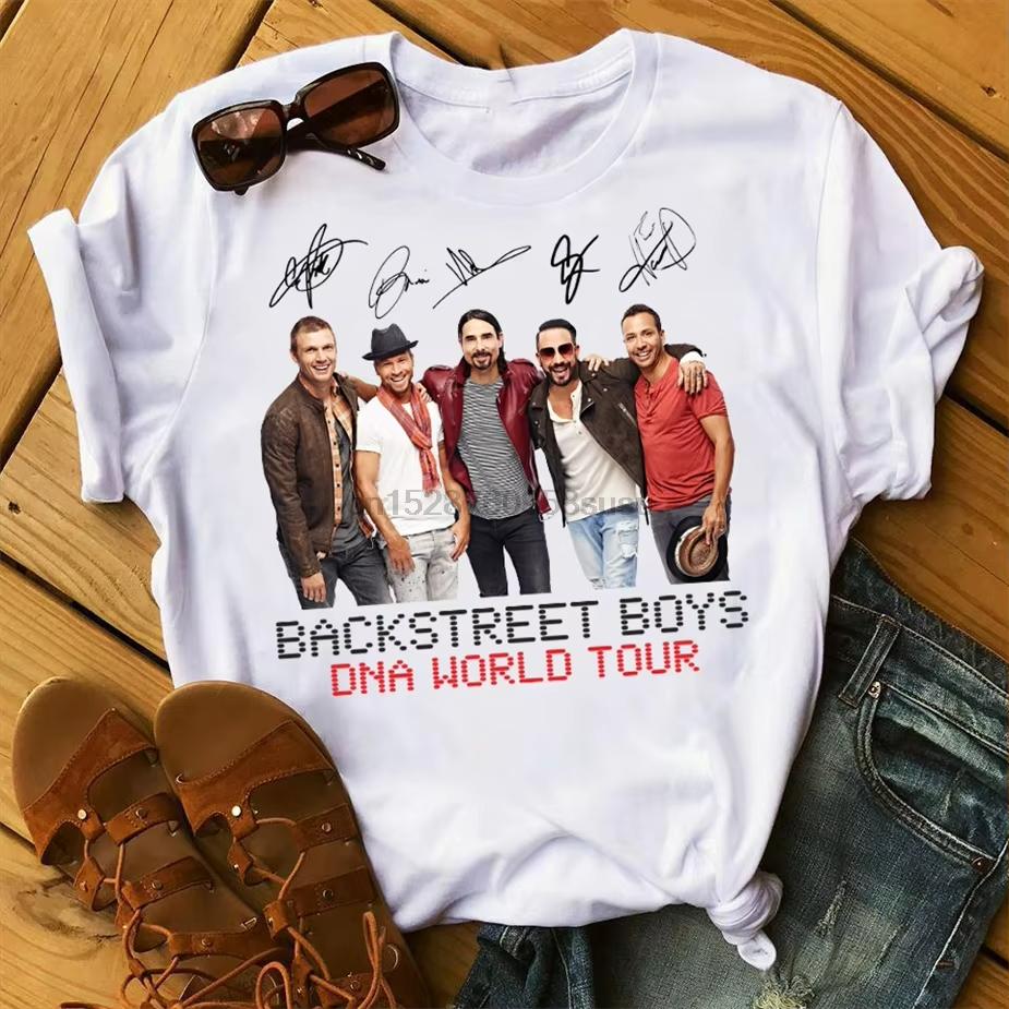 Nyári Backstreet Boys pólók Rock Band Rövid ujjú Rock Női Utcai Trend Pop Alkalmi Harajuku Grafikus Női Pólók