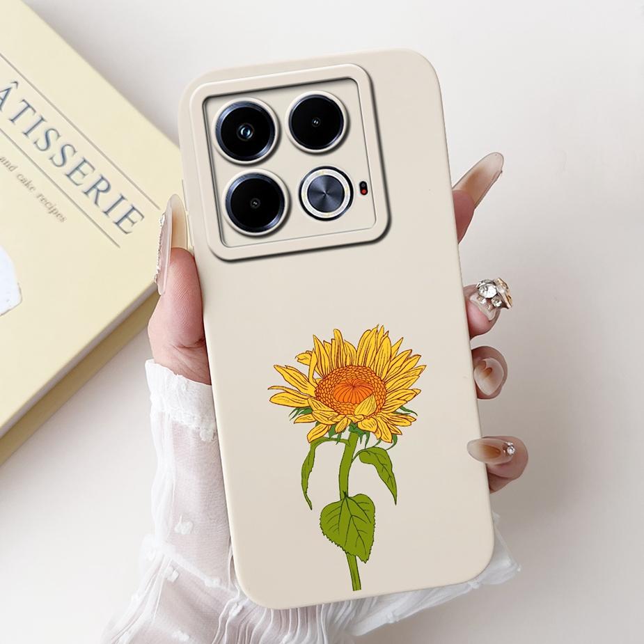 For Infinix Note 40 Case X6853 Pretty Girls Sunflowers Cover Soft Silicone Phone Case For Infinix Note 40 Pro Plus Note40 Fundas