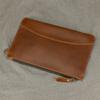 New Crazy Horse Leather Handbag with Large Capacity Genuine Leather and Retro Grip, Top Layer Leather, Large Capacity Business Long Wallet