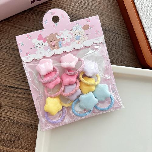 Sweet Candy Color Children's Drip Oil Hollow Bb Clip Cute Star Bow All-inclusive Girls' Small Pressure Clip Hair Band