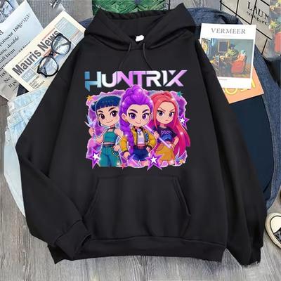 Herbst Winter Niedlich Weich Hoodie Hexenjagd Gruppe Druck Modisch Bequem Warm Kinder Hoodie