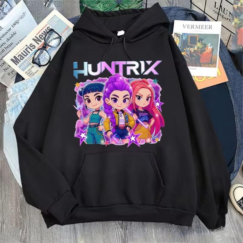 Autumn Winter Cute Soft Hoodie Witch Hunting Group Print Fashionable Comfortable Warm Children's Hoodie