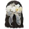 [JZOON] 9 Colors Available Ribbon Hair Ornament Dried Flower Dahlia Artificial Flower Ornament Japanese Ball Red Hair Accessory Coming-of-Age