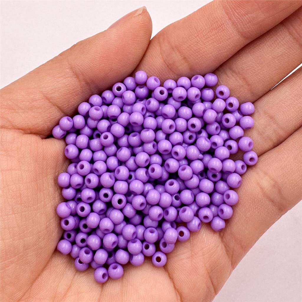 4mm 500PCS For Jewelry Making Findings Multicolor Acrylic Loose Beads Jewelry Accessories DIY Crafts Soild Color Handmade Material