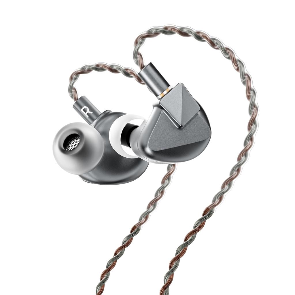 LETSHUOER HiFi Wired Large Planar Magnetic Wired Canal Single Crystal Copper Silver Plated Cable Interchangeable "S12 Ultra" Earphones, 14.8mm Driver,