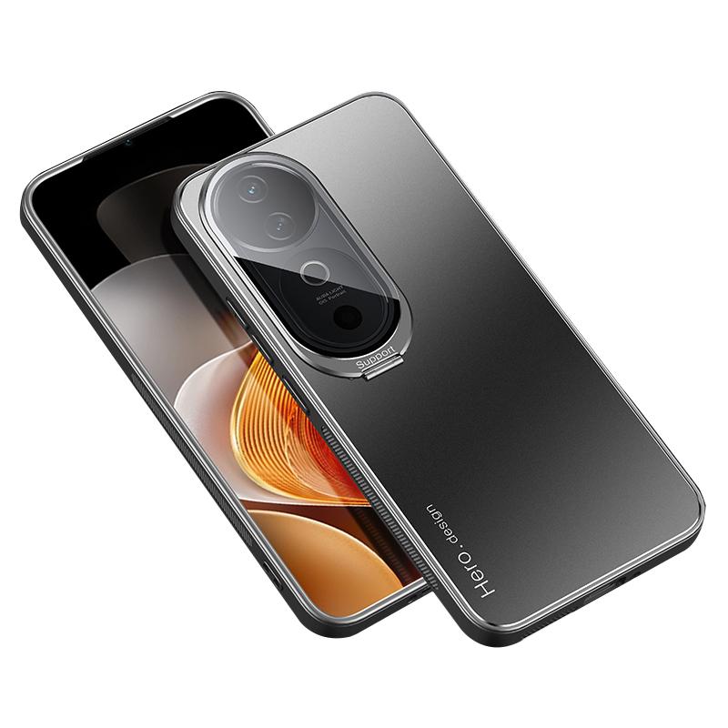 For vivo S19 5G Case with Lens Kickstand Shockproof PC+TPU Phone Cover