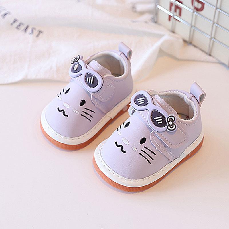 

Весна и Осень Новые Милые Мультяшные Туфли для Малышей Девочек с Мягкой Подошвой Кожаная Поверхность Детские Туфли Принцессы 16 фиолетовый