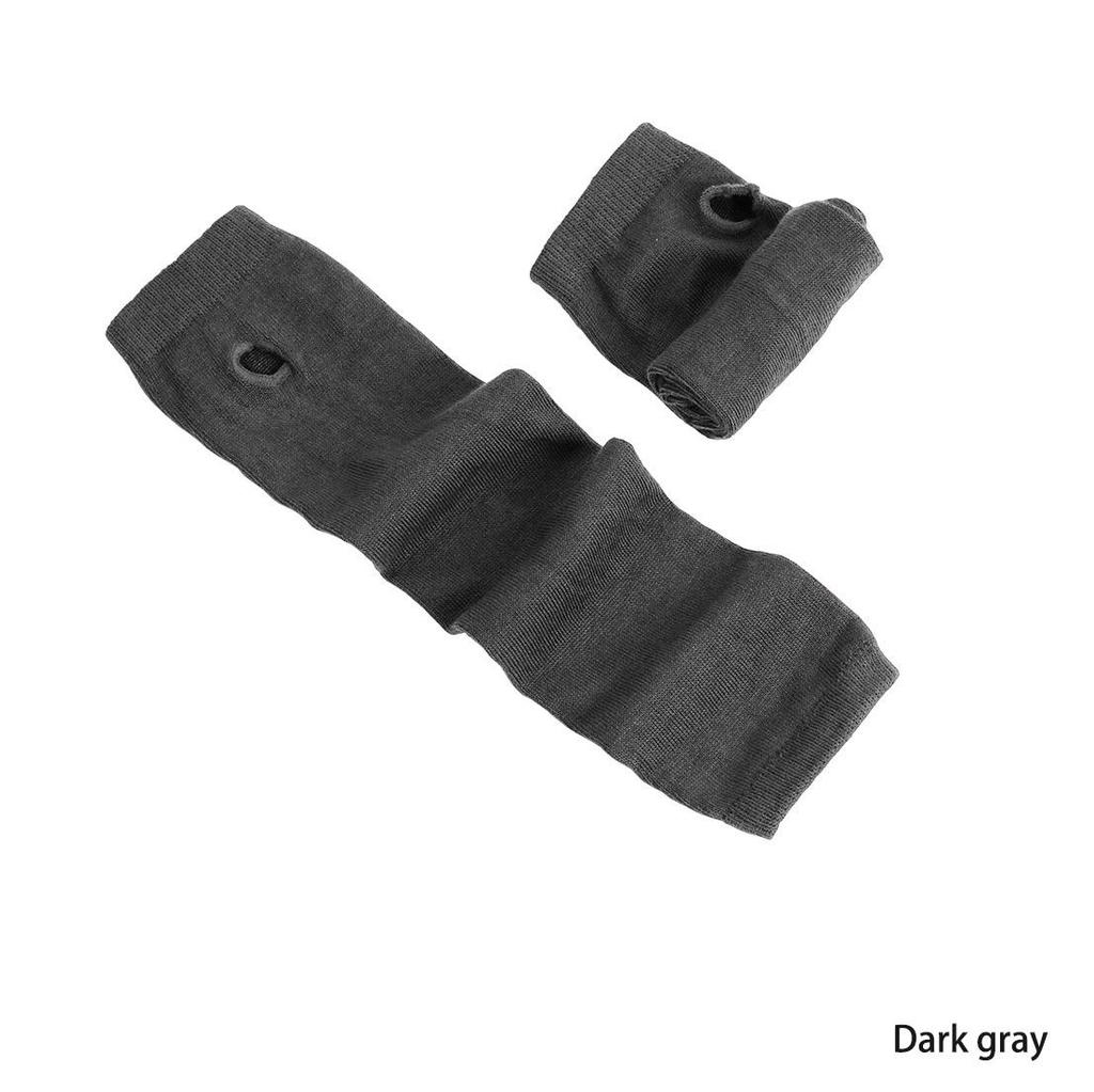 Women Winter Long Fingerless Gloves Knitted Arm Warmer Thumbhole  Gloves