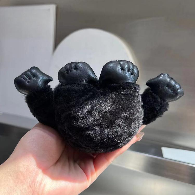 Cute Wool Big Chimpanzee Car Keychain Plush Doll Little Monkey Back Bag Pendant Fur Small Pendant
