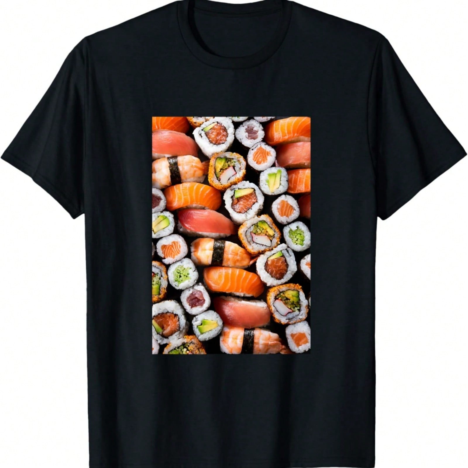 Shrimp Tempura Sushi California Rolls Avocado Rice Seaweed T-Shirt S разноцветный