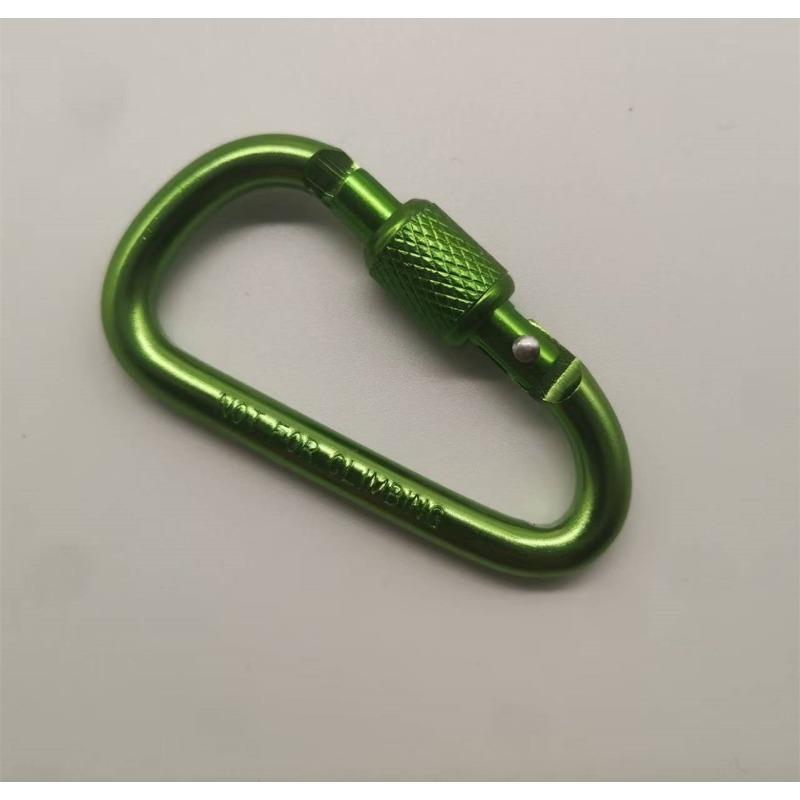 Outdoor Aluminium D-Form Verschlusskarabiner Schlüsselanhänger Rucksackclip Seilhaken für Camping Wanderausrüstung Zubehör