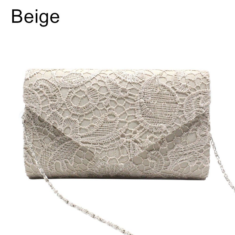 

Women Wedding Evening Party Lace Wallet Handbags Messenger Bag Clutch Bag Purse