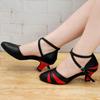 Latin Shoes Salsa Tango Ballroom Party High Heel Women's Shoe Red Black Girls Summer Outdoor Sports Shoes Dance Shoe
