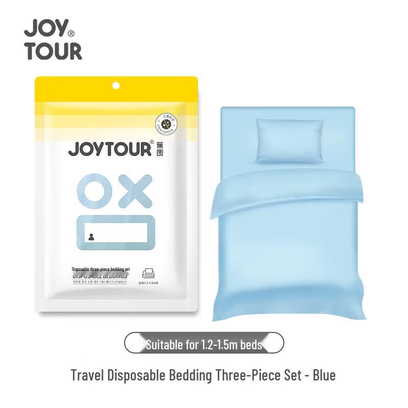 JOYTOUR Disposable Extra Large Travel Bed Sheet 3-Piece Set 1 Pack