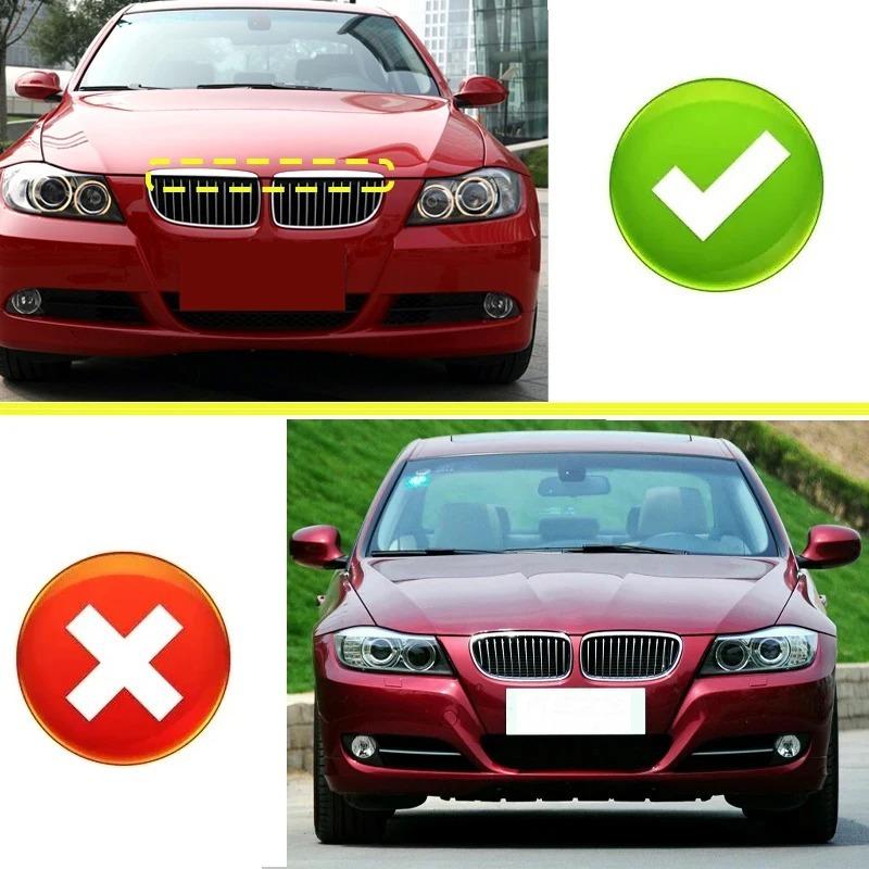Pulleco Grille Racing Grill Gloss Black Car Front Bumper Grilles For E90 E91 3 Series 323I 328I 335I 330I 325I 05-08 ABS
