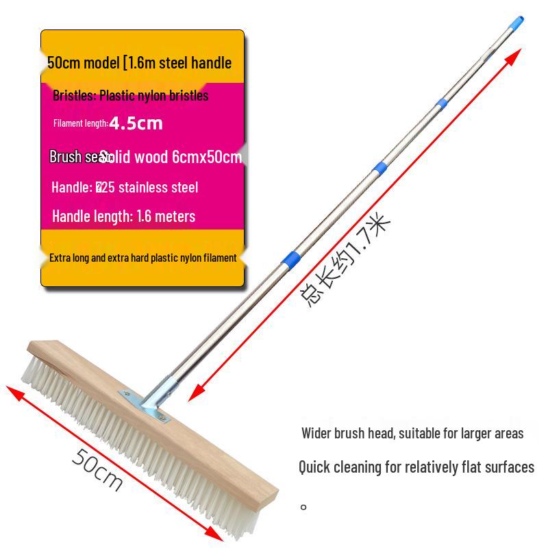 Stainless Steel Long-Handled Moss Removal Floor Brush