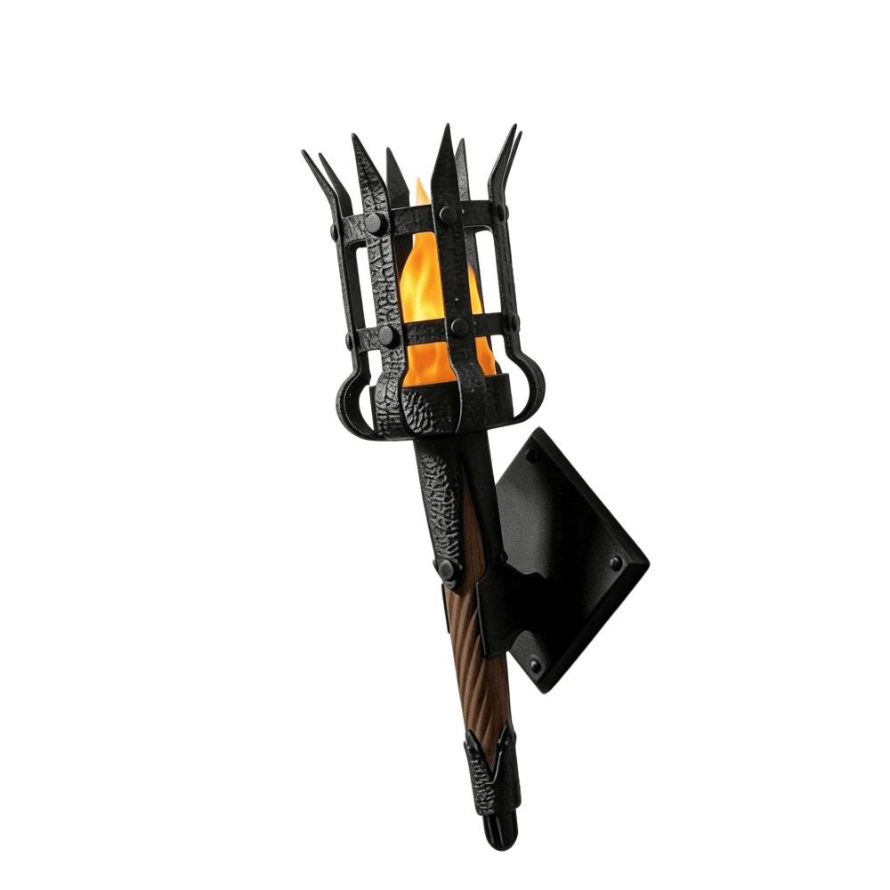 Led Lighting Medieval Torch Wall Lamp Dual Torch Torch Shape Hanging Light  Haunted House