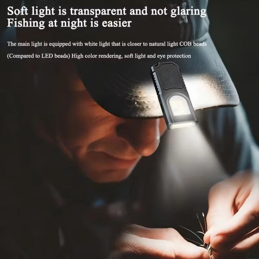 Plastic Keyring Work Light Rechargeable Camping Light Creative Pocket Lamp Emergency Light