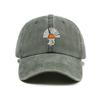 Simple retro sunshade baseball cap unisex versatile washed old cartoon printed soft top baseball cap