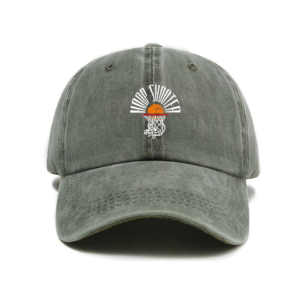 Simple retro sunshade baseball cap unisex versatile washed old cartoon printed soft top baseball cap