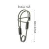 Stainless Steel Clasp Dual Lock Keychain Snap Clip Carabiner Key Ring  Outdoor Tools