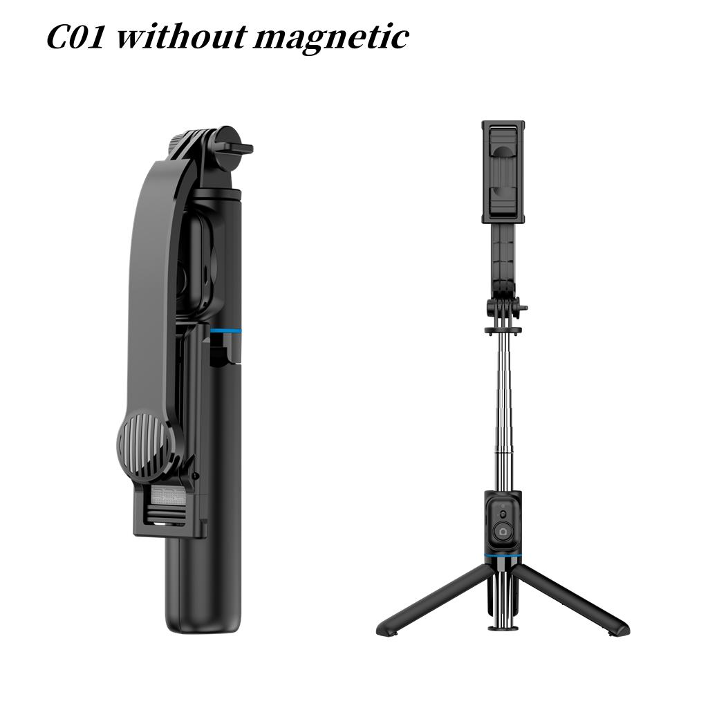 Wireless Selfie Stick Tripod Stand with Magnetic Bluetooth Remote Extendable Tripod for Apple iPhone Live Streaming Video Record