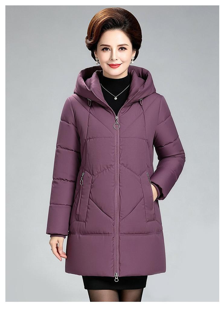 XL large size winter new mother outfit fashionable versatile foreign style cotton-padded clothes loose cotton-padded jackets women's jackets women's