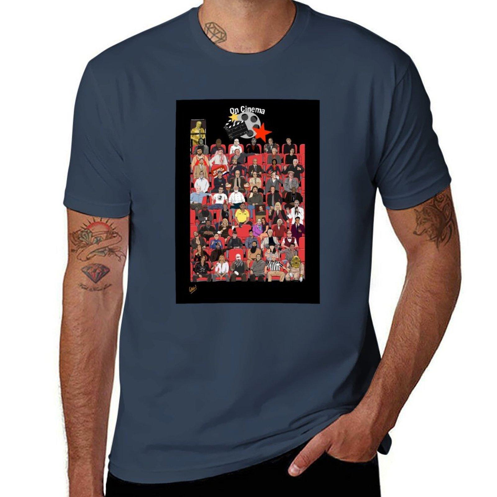 On Cinema At The Cinema All Characters Artwork Tshirt Basic Solid Color Casual Tee Shirt S
