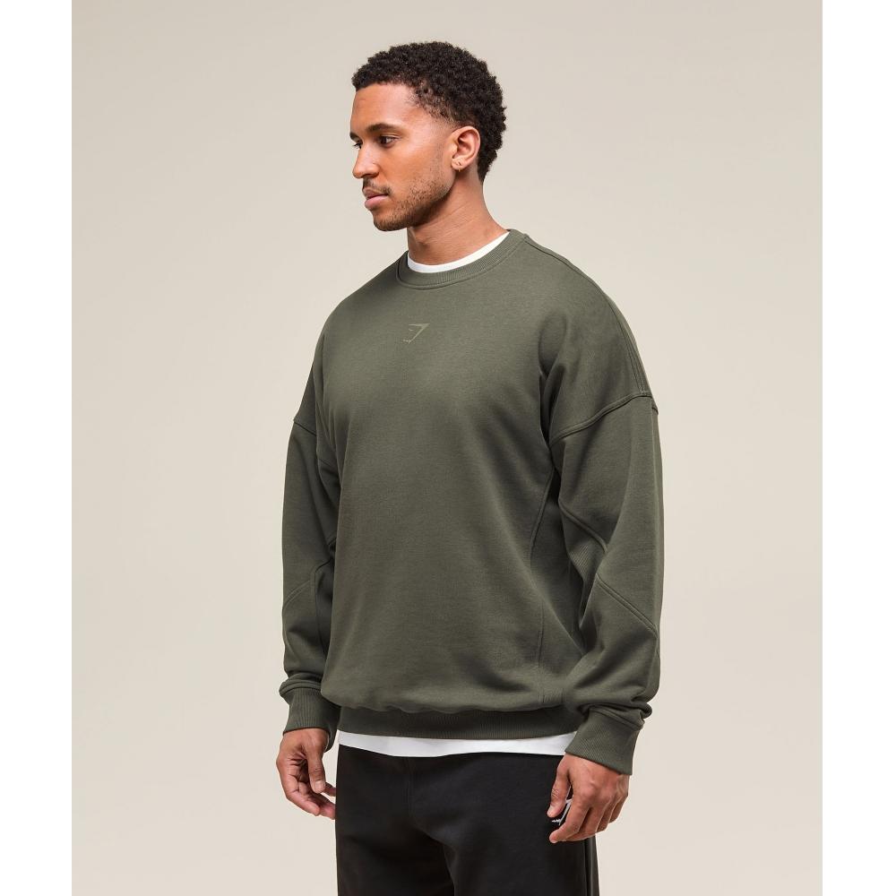 Gymshark Power Crew Strength Green A2c9g Ecjh