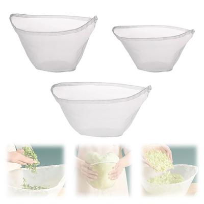 Bowl Shape Cheese Cloth Bag for Straining with Closed Edges Fabric Fine Mesh Cloths Soy Milk Bags Reusable