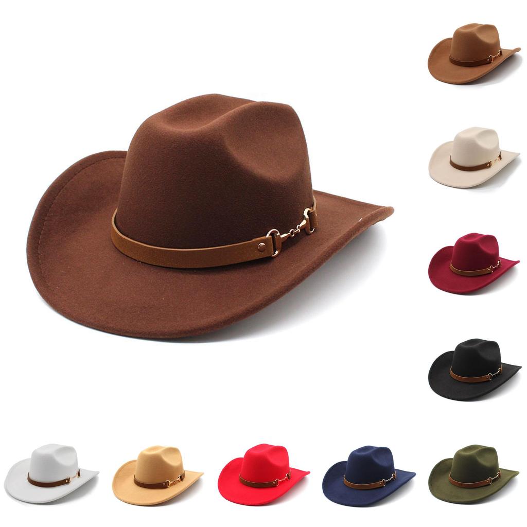 Traditional Tibetan Style Western Cowboy Hat With Wool Felt For Men And Women Summer Sun Protection