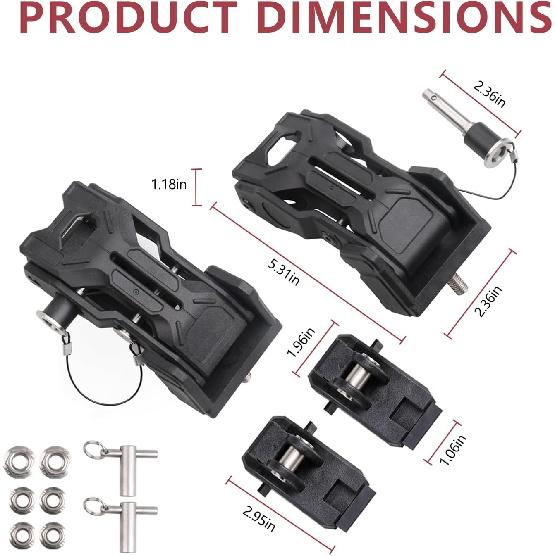 Upgraded Jeep Hood Latches With Keys, Hood Latch For 2018-2025 Jeep Wrangler JL JLU 4XE Jeep Gladiator JT, Anti-Theft Hood Lock Catch Latches