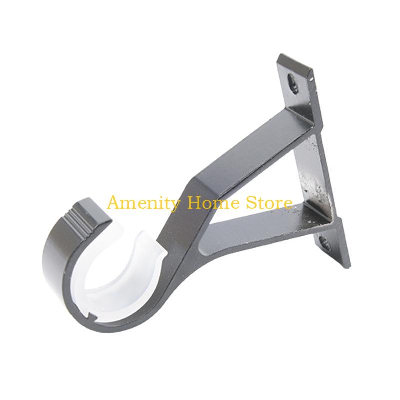 F26C Aluminium Alloy Curtain Pole Bracket Simple Curtains Fixing Supplies Household for Home Bedroom Living Room Curtains