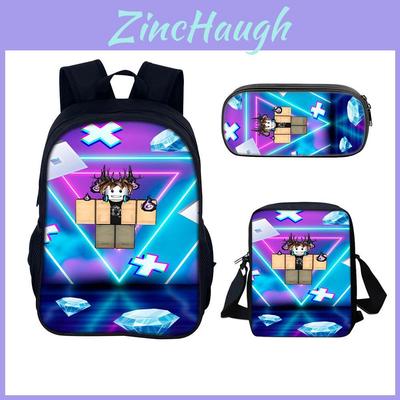 Conjunto Roblox Anime de Três Peças com Material de Nylon para Uso Diário