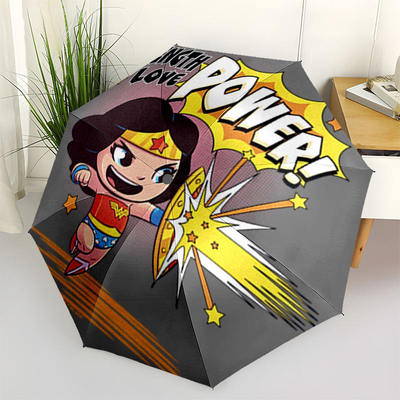 

1pc Wonder Woman Strength Power Love Umbrella with Plastic Handle,Cartoon Pattern,Suitable for All Seasons Multi-functional Umbrella435