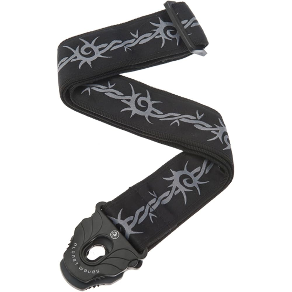 D Addario Planet Lock Strap 50PLA04 Barbed Wire Guitar Strap [Domestic Genuine Product]
