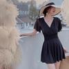 2024 Women's High-End One-Piece Skirt Swimsuit for Summer - Supportive, Tummy Control, Flattering, and Modest Design