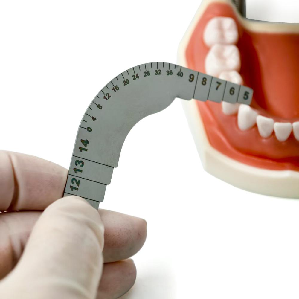 Edelstahl Dentalimplantat Platzbewertungsmessgerät Kieferorthopädisches Lisa-Messgerät zur Vorbereitung der prothetischen Rehabilitation