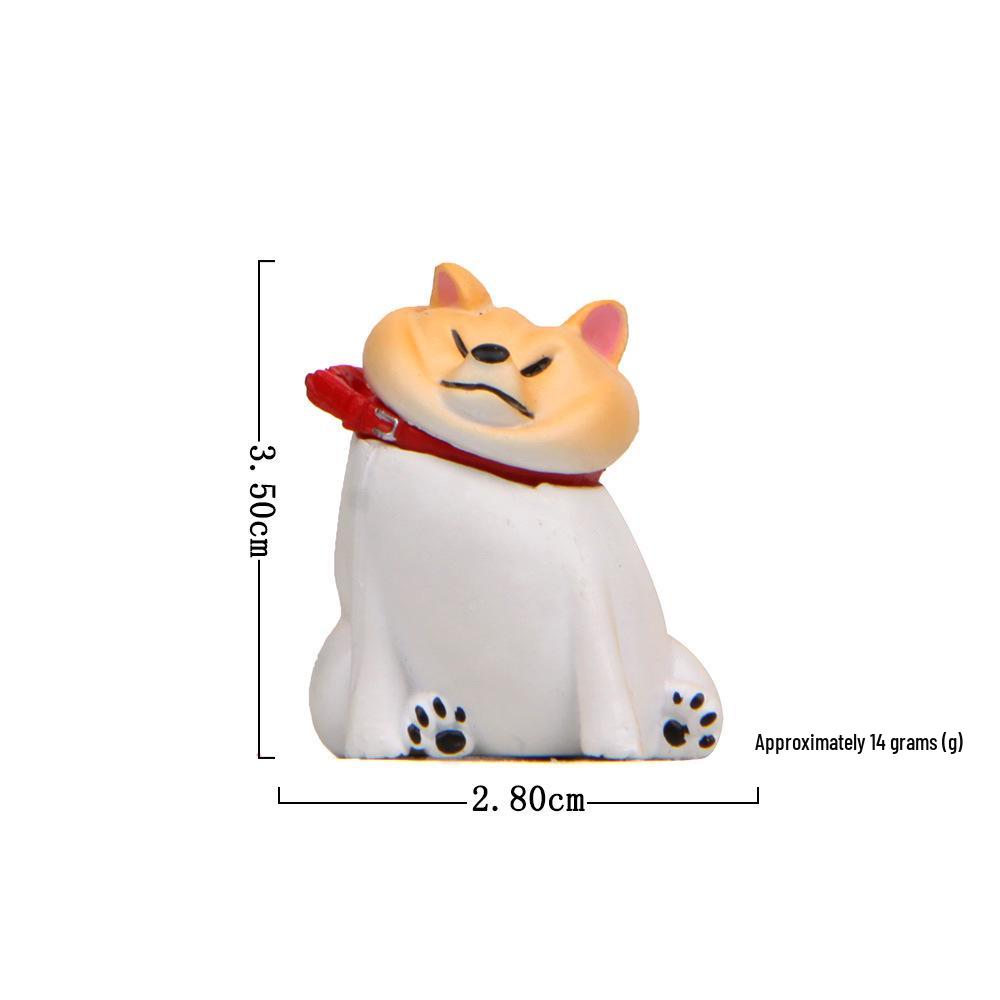 2nd Gen Shiba Inu Figurine: Self-Healing, Korean-Style Creative Baking Scenery