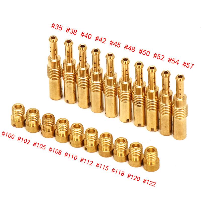 ZSDTRP 20pcs Keihin 99101-116 N424-74C Carburetor Main Jet Pilot Jet Slow Idle Jet Set for GY6 PZ19 50cc 80cc 100cc PB16/18/20
