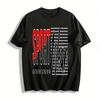 Vintage Sporty Letter Print Casual Loose Fit Daily T-Shirt Pure Cotton T-shirt