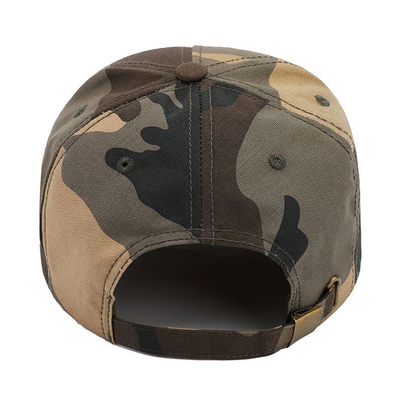 Metallic Camo Baseball Cap Men Army Green Star Pattern Tall Crown High Profile Unisex Outdoor Sun Hat For Daily Fall Winter