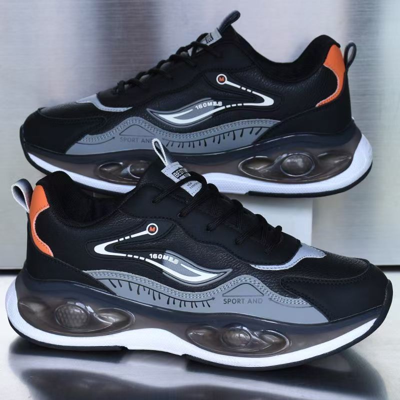 Ultra-light running shoes autumn new leather waterproof student sports shoes casual shoes