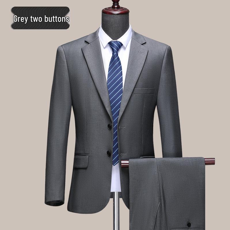 Men's Slim Fit Wool Suit Set for Spring 2025: Business, Wedding, or Banquet Tuxedo, Perfect for Father's Outfit.